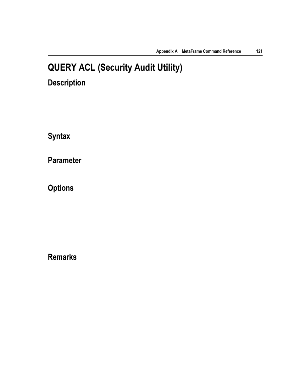 Hvfulswlrq, 6\qwd, 3dudphwhu | 2swlrqv, 5hpdunv | Citrix Systems Citrix MetaFrame Application for Windows 1.8 User Manual | Page 141 / 169
