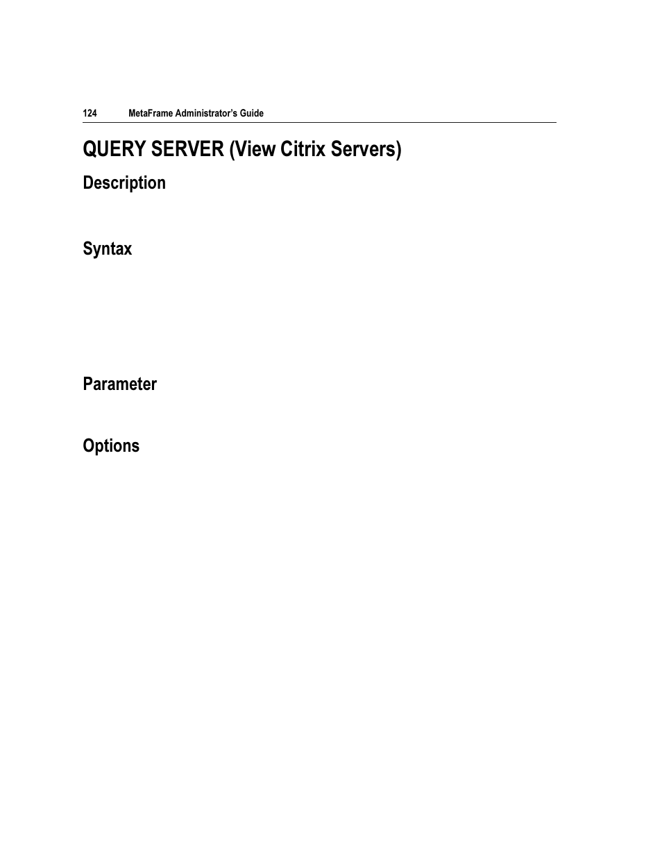 Hvfulswlrq, 6\qwd, 3dudphwhu | 2swlrqv | Citrix Systems Citrix MetaFrame Application for Windows 1.8 User Manual | Page 144 / 169