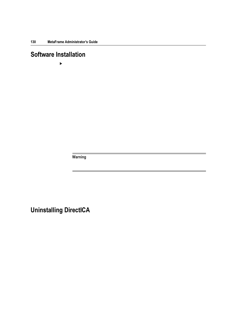 6riwzduh ,qvwdoodwlrq, 8qlqvwdoolqj 'luhfw | Citrix Systems Citrix MetaFrame Application for Windows 1.8 User Manual | Page 150 / 169
