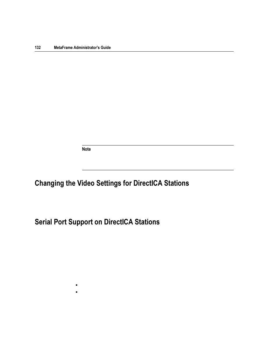 Kdqjlqj wkh 9lghr 6hwwlqjv iru 'luhfw,&$ 6wdwlrqv, 6huldo 3ruw 6xssruw rq 'luhfw,&$ 6wdwlrqv | Citrix Systems Citrix MetaFrame Application for Windows 1.8 User Manual | Page 152 / 169