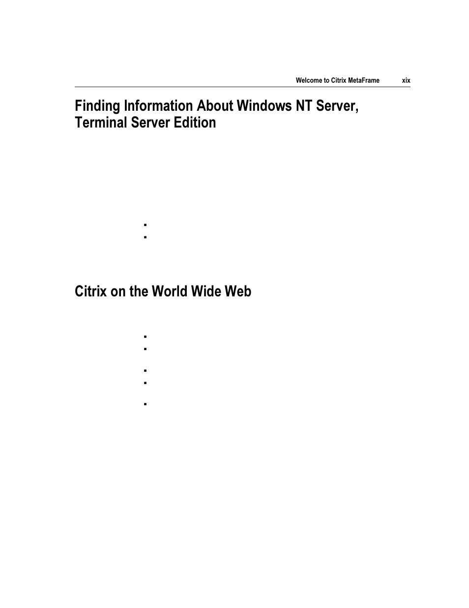 Lwul[ rq wkh :ruog :lgh :he | Citrix Systems Citrix MetaFrame Application for Windows 1.8 User Manual | Page 19 / 169