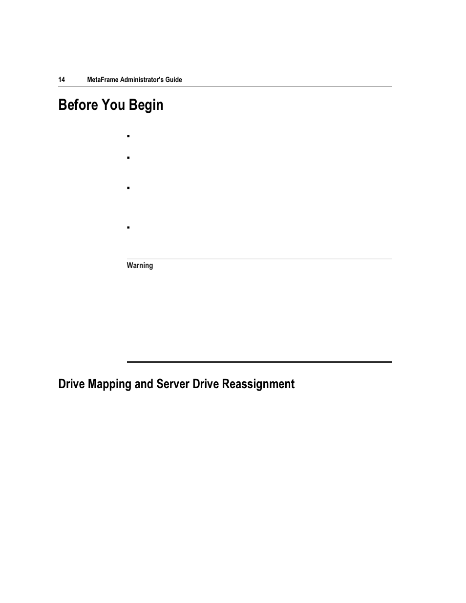 Hiruh <rx %hjlq, Ulyh 0dsslqj dqg 6huyhu 'ulyh 5hdvvljqphqw | Citrix Systems Citrix MetaFrame Application for Windows 1.8 User Manual | Page 34 / 169