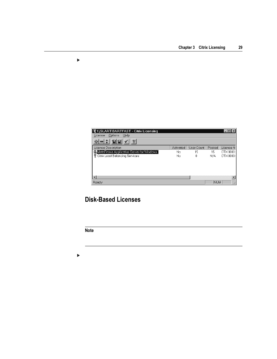 Lvn%dvhg /lfhqvhv | Citrix Systems Citrix MetaFrame Application for Windows 1.8 User Manual | Page 49 / 169