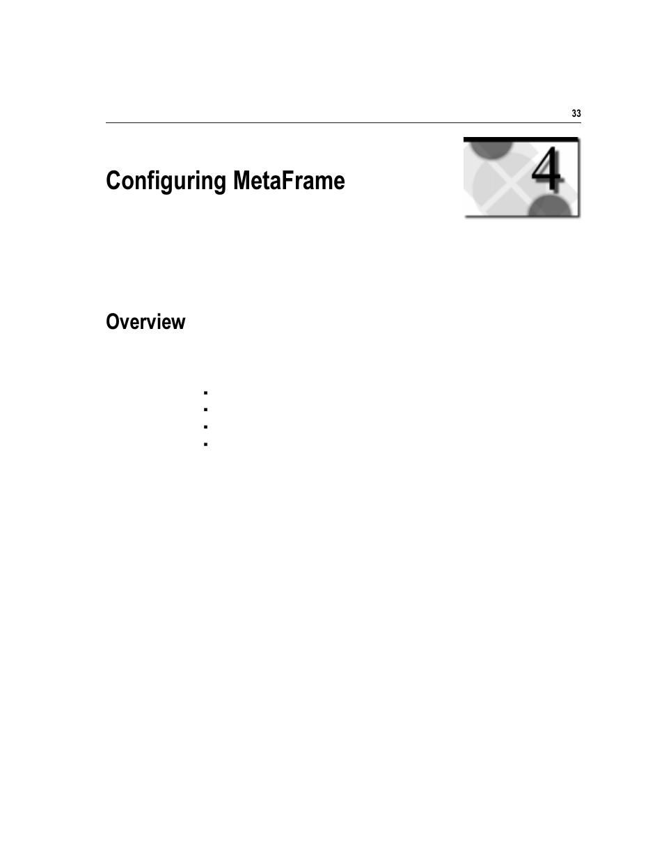 Rqiljxulqj 0hwd)udph, 2yhuylhz | Citrix Systems Citrix MetaFrame Application for Windows 1.8 User Manual | Page 53 / 169