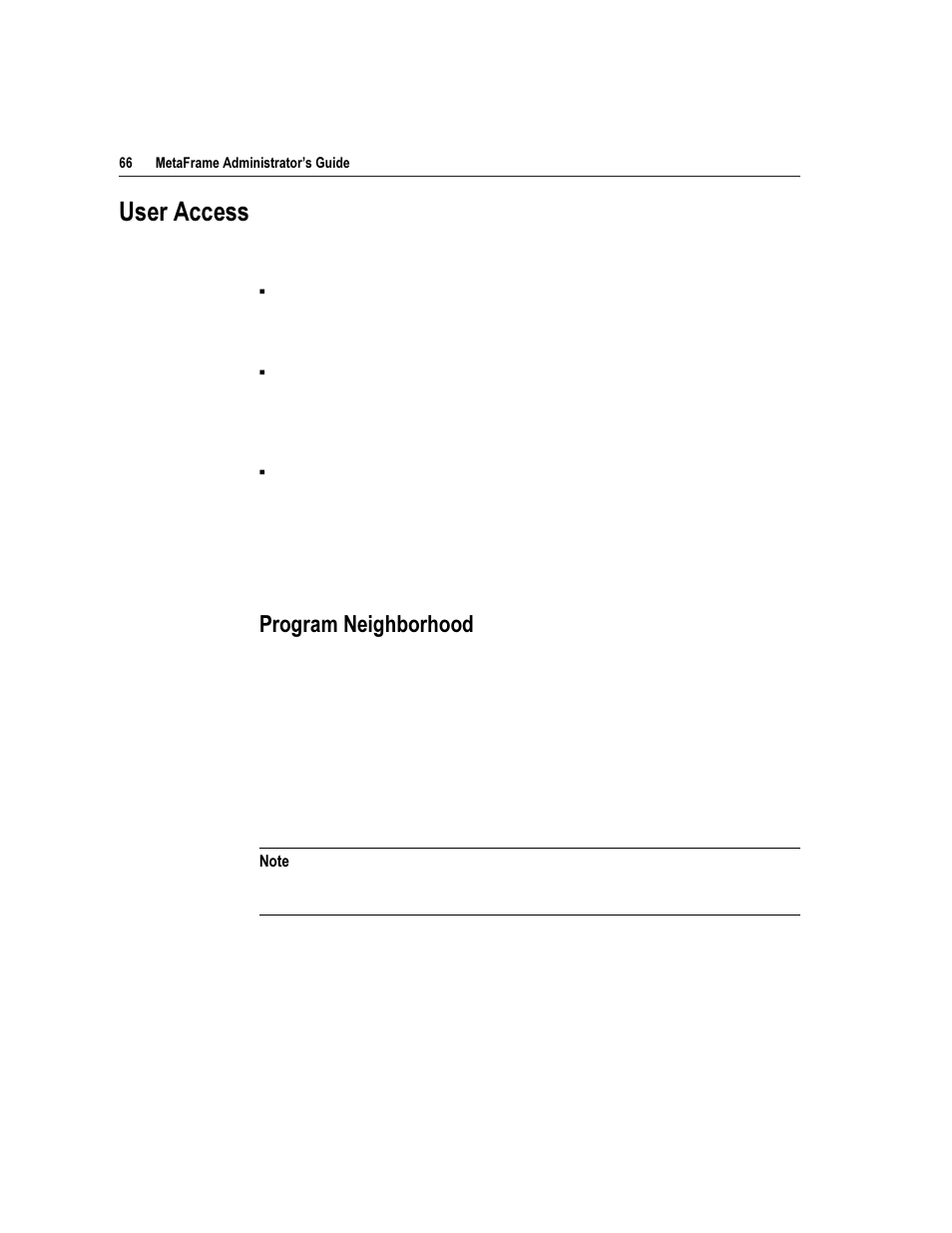 8vhu $ffhvv, 3urjudp 1hljkerukrrg | Citrix Systems Citrix MetaFrame Application for Windows 1.8 User Manual | Page 86 / 169