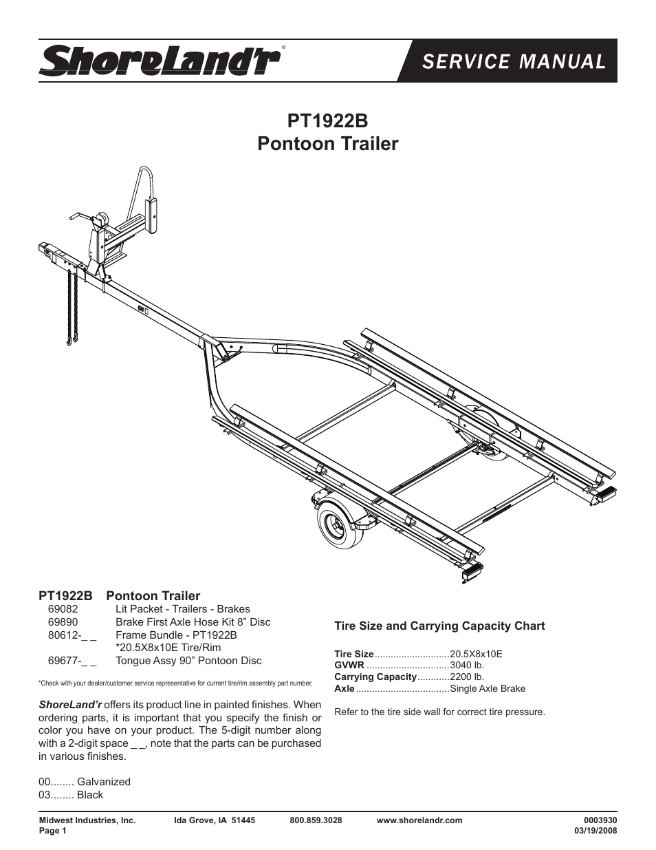 ShoreLand'r PT1922B User Manual | 8 pages