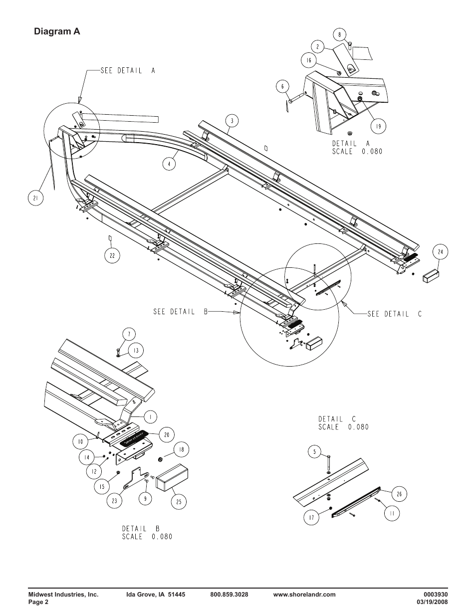 Diagram a | ShoreLand'r PT1922B User Manual | Page 2 / 8
