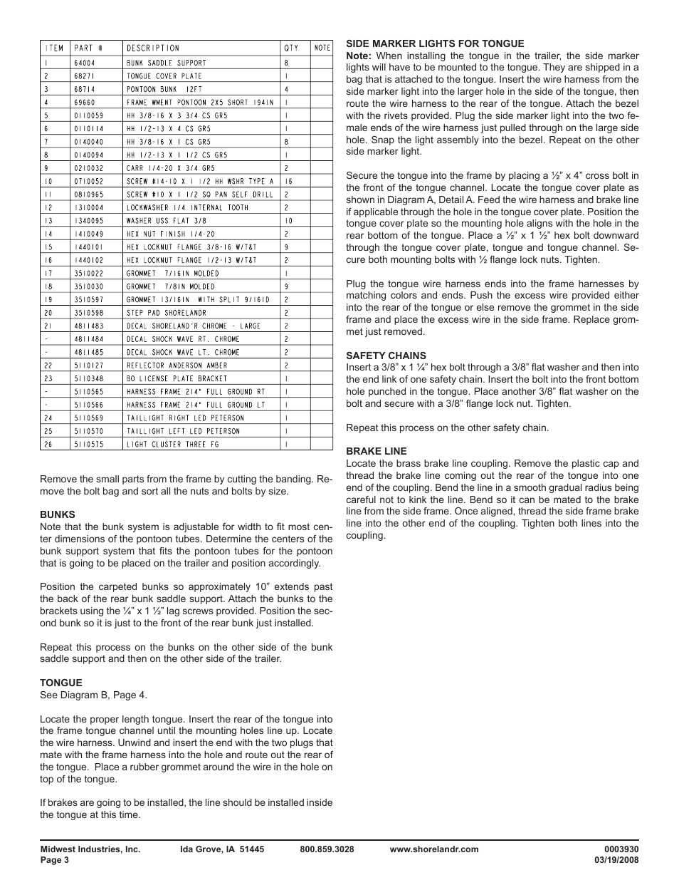 ShoreLand'r PT1922B User Manual | Page 3 / 8