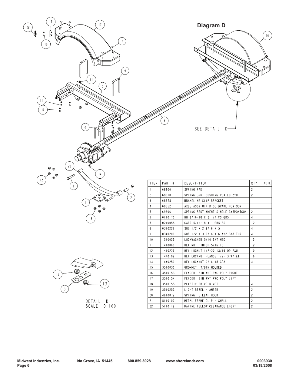 Diagram d | ShoreLand'r PT1922B User Manual | Page 6 / 8