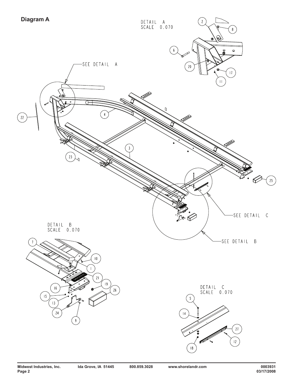 Diagram a | ShoreLand'r PT1925AB User Manual | Page 2 / 8