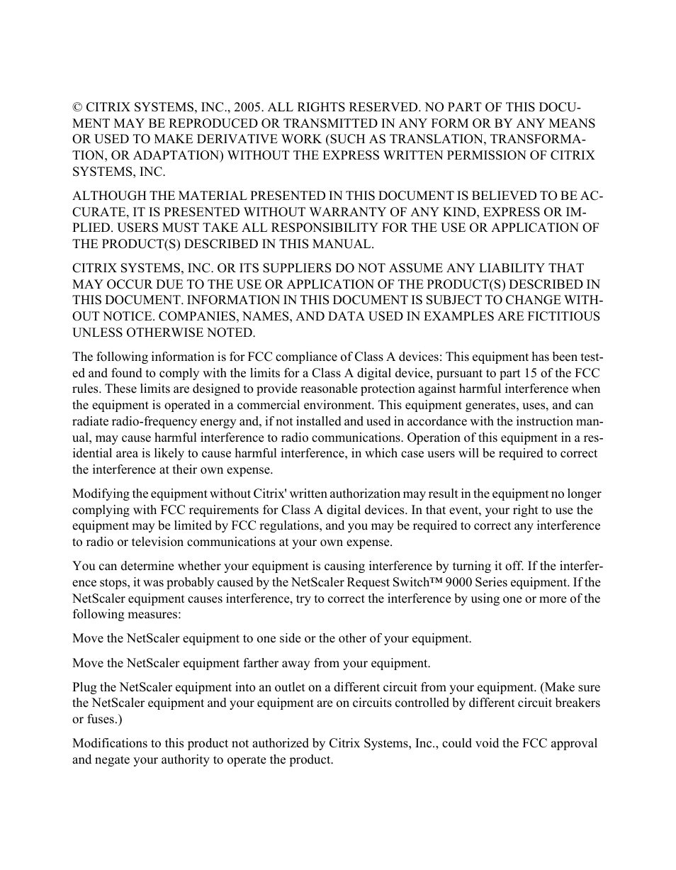 Citrix Systems 9000 Series User Manual | Page 2 / 67