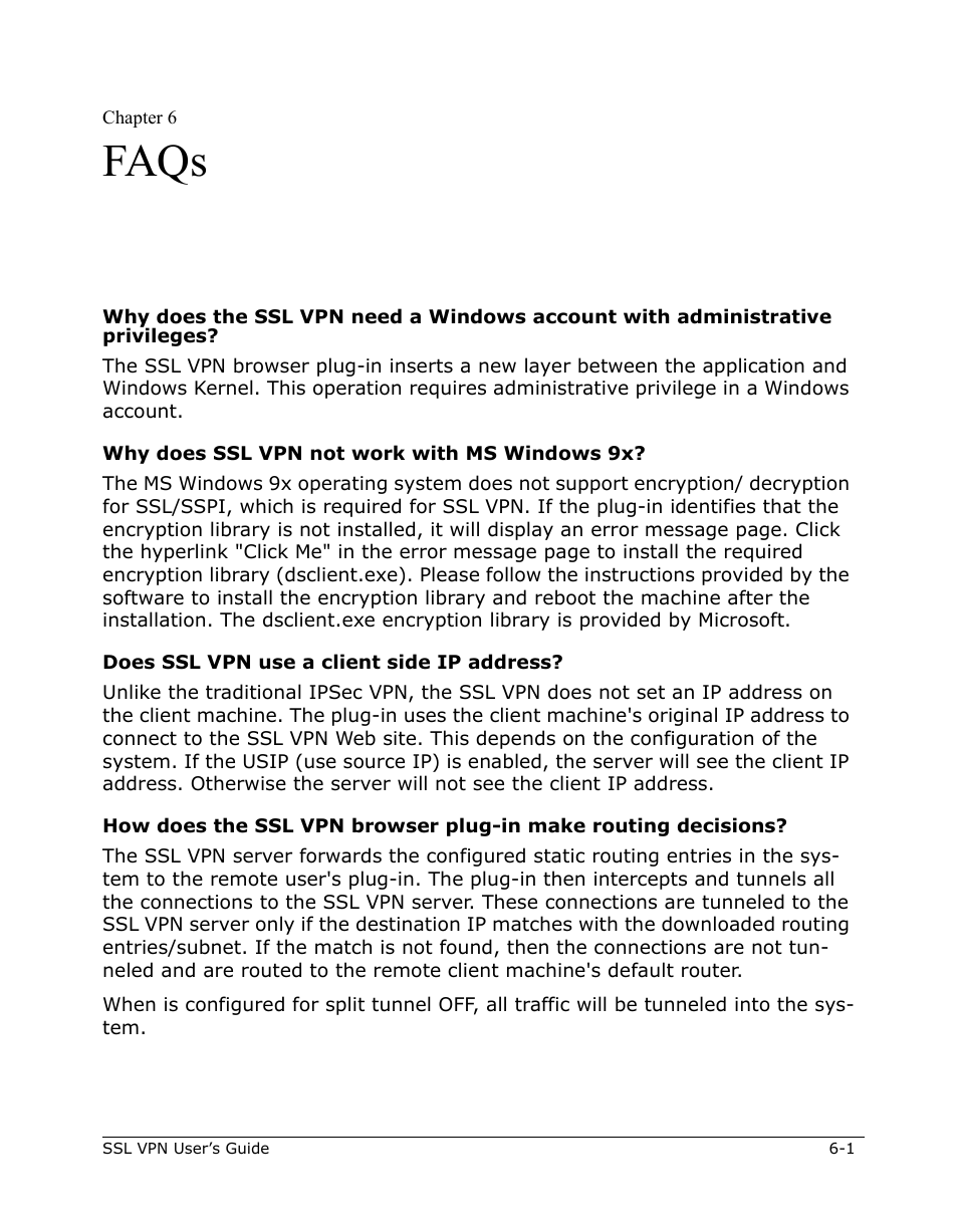 Faqs, Chapter 6 - faqs -1 | Citrix Systems 9000 Series User Manual | Page 63 / 67