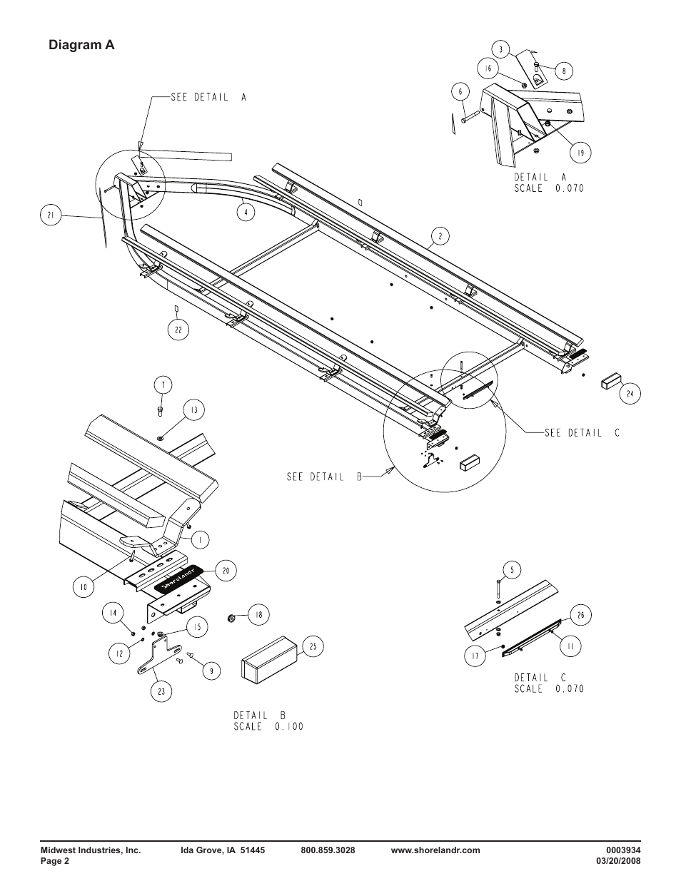 Diagram a | ShoreLand'r PT2122B User Manual | Page 2 / 8