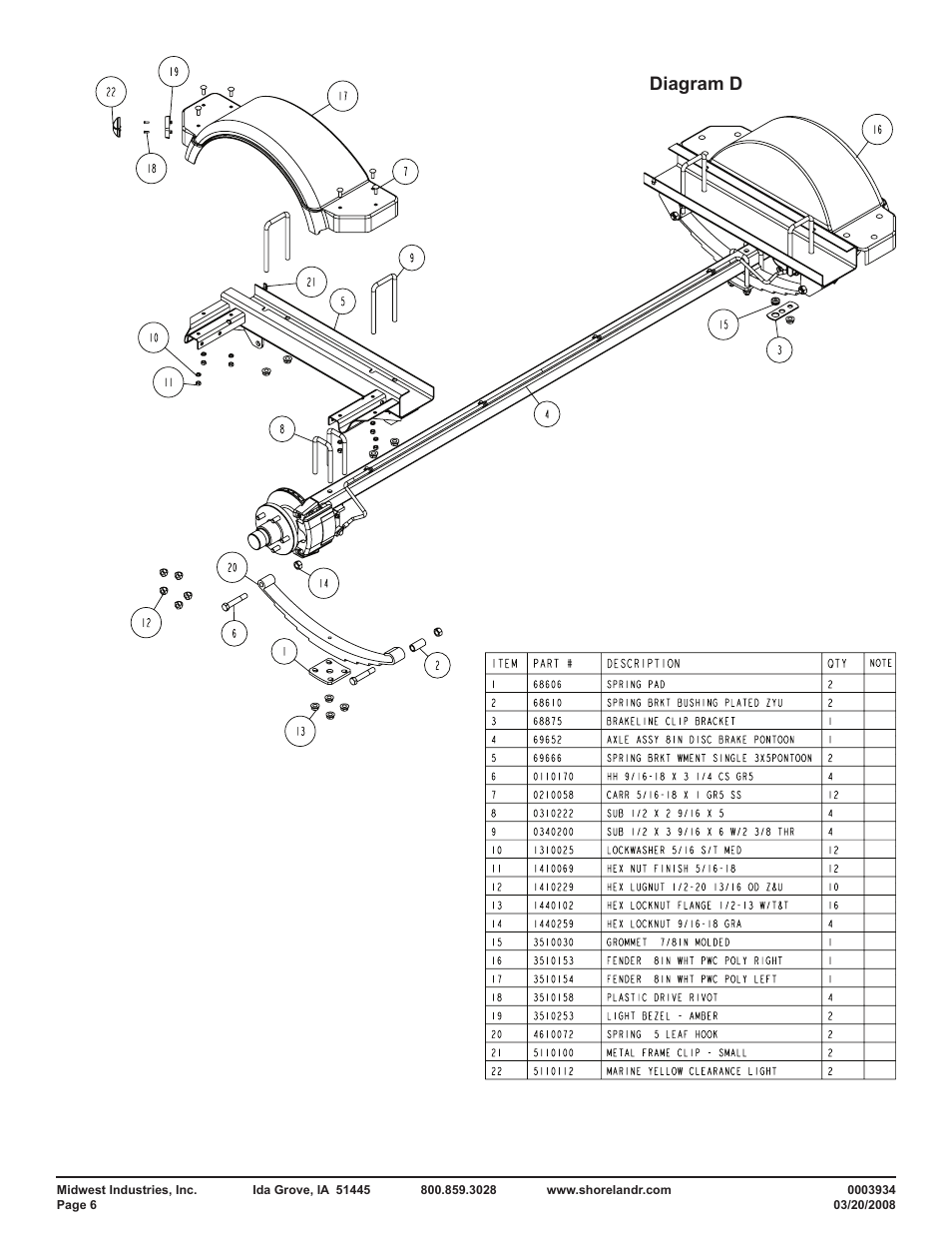 Diagram d | ShoreLand'r PT2122B User Manual | Page 6 / 8
