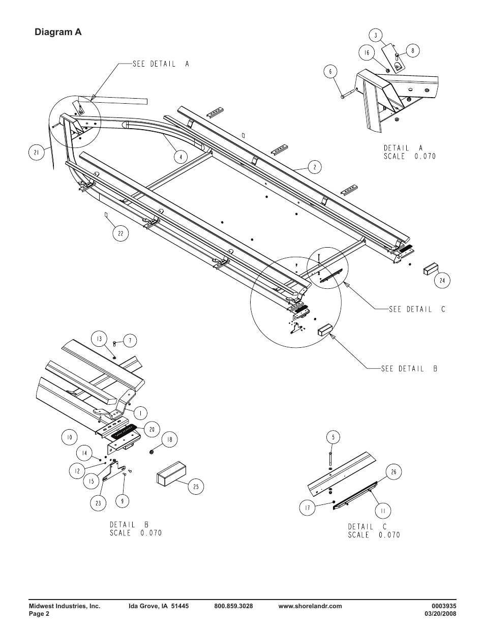 Diagram a | ShoreLand'r PT2125AB User Manual | Page 2 / 8