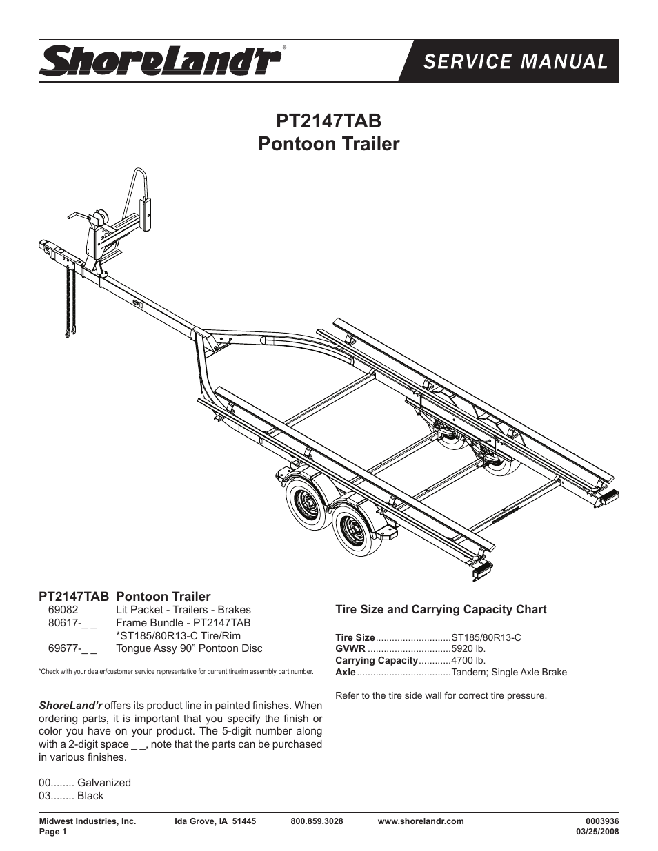 ShoreLand'r PT2147TAB User Manual | 10 pages