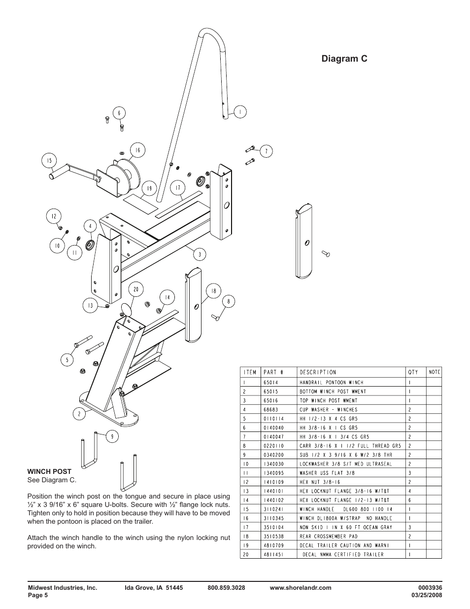 Diagram c | ShoreLand'r PT2147TAB User Manual | Page 5 / 10