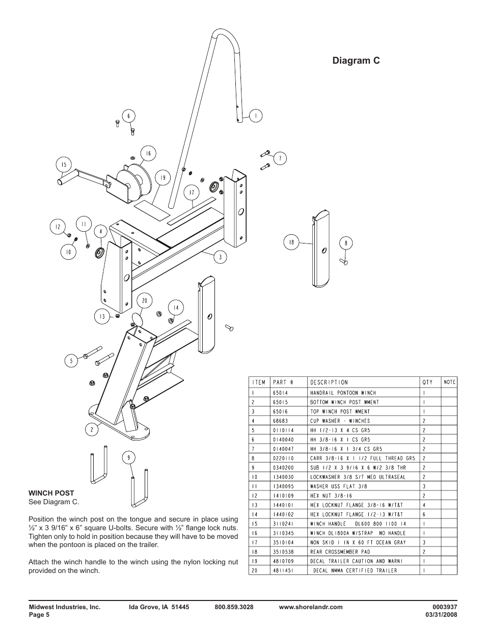 Diagram c | ShoreLand'r PT2147TABB User Manual | Page 5 / 10