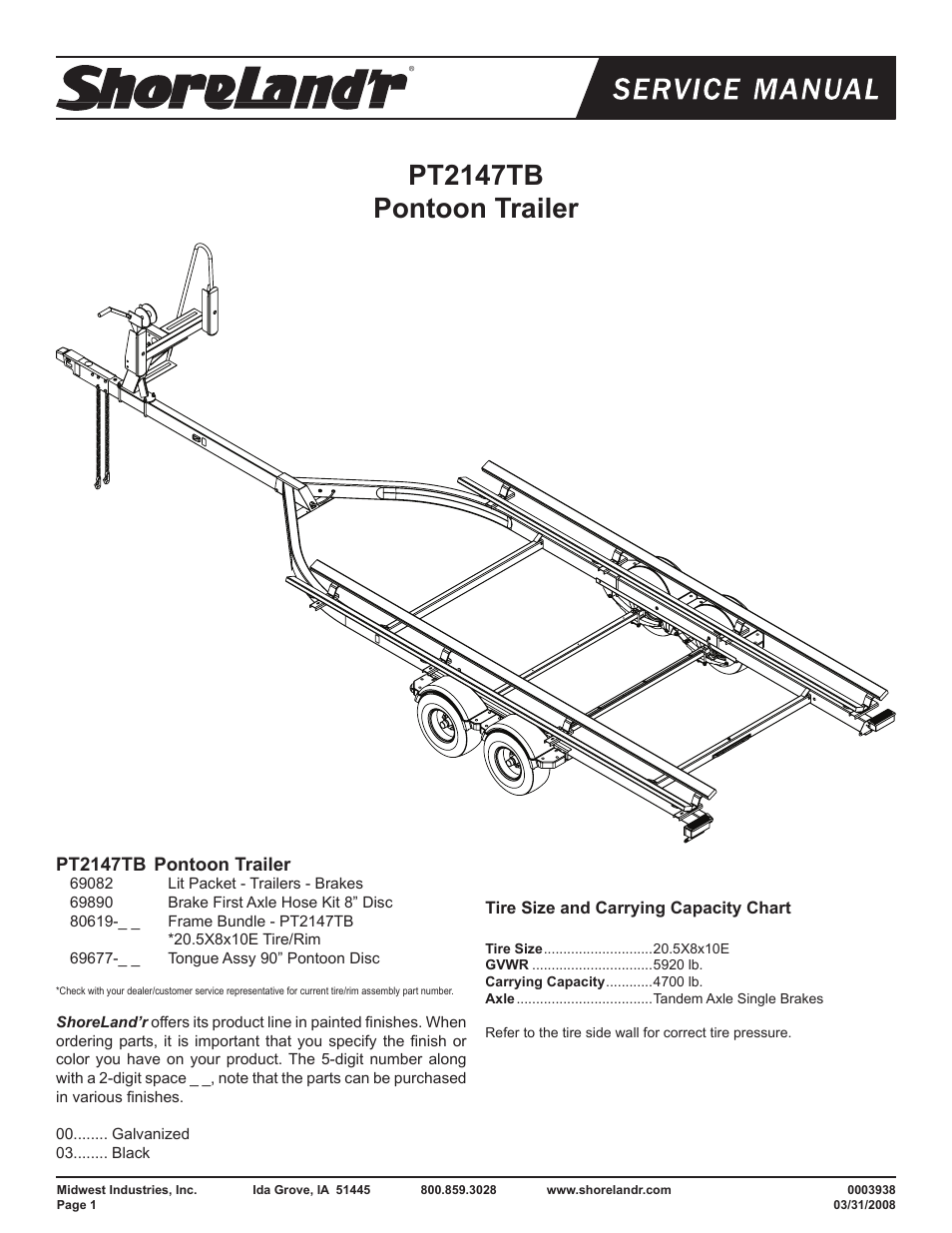 ShoreLand'r PT2147TB User Manual | 10 pages