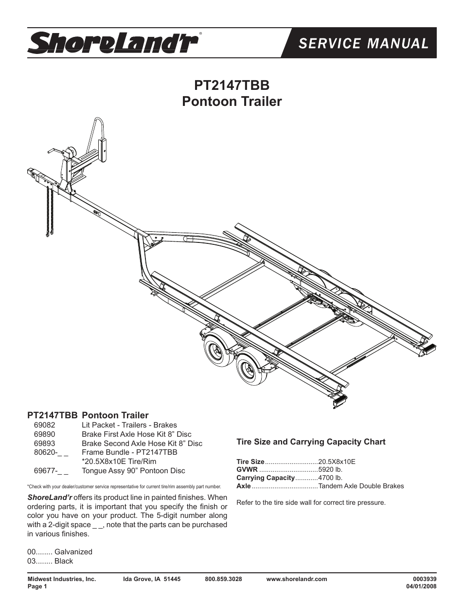 ShoreLand'r PT2147TBB User Manual | 10 pages