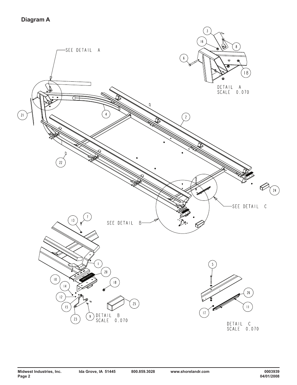 Diagram a | ShoreLand'r PT2147TBB User Manual | Page 2 / 10