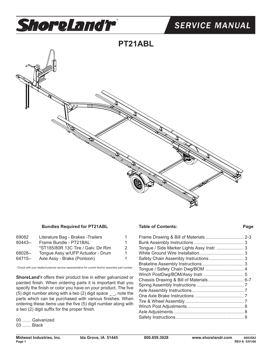 ShoreLand'r PT21ABL User Manual | 8 pages