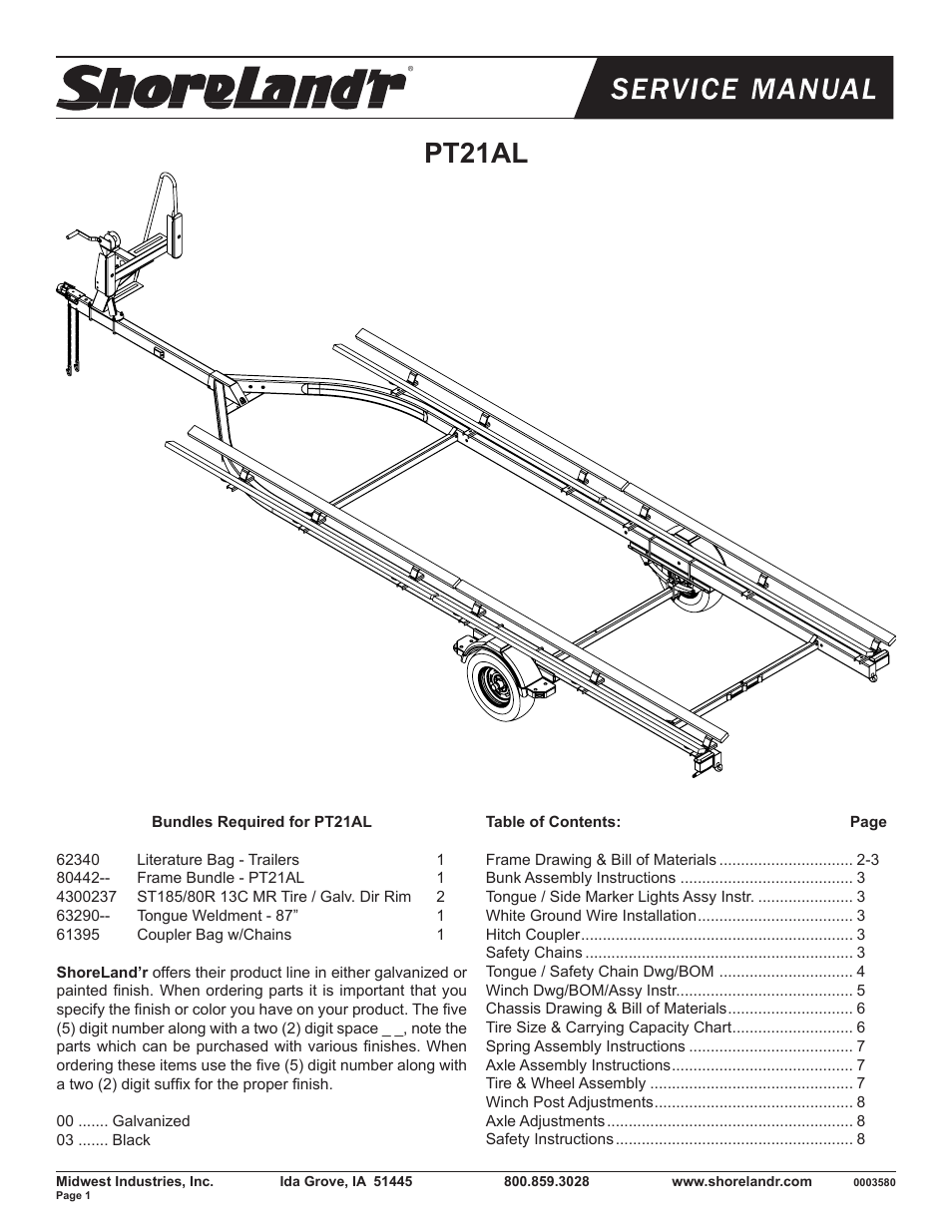 ShoreLand'r PT21AL User Manual | 8 pages