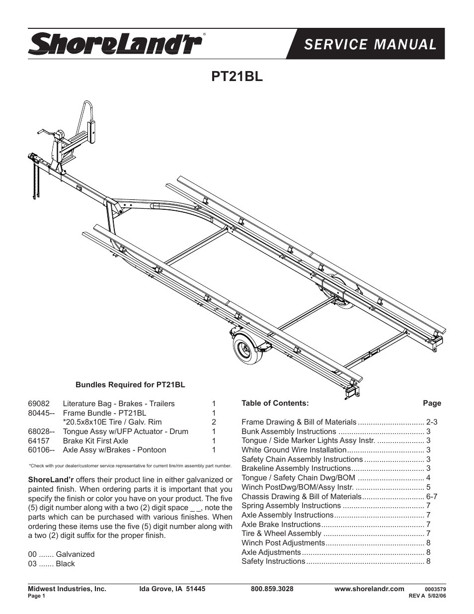 ShoreLand'r PT21BL User Manual | 8 pages