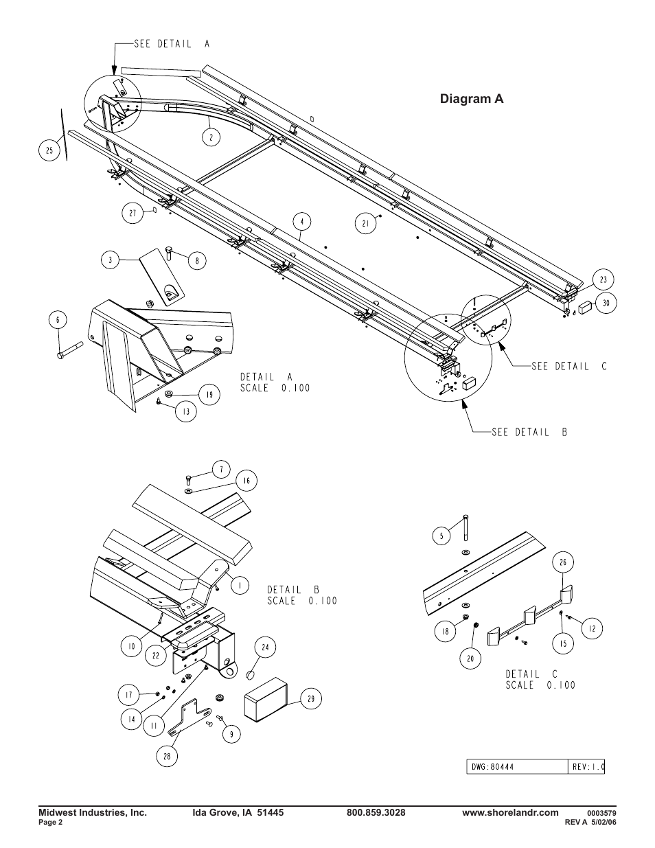 Diagram a | ShoreLand'r PT21BL User Manual | Page 2 / 8