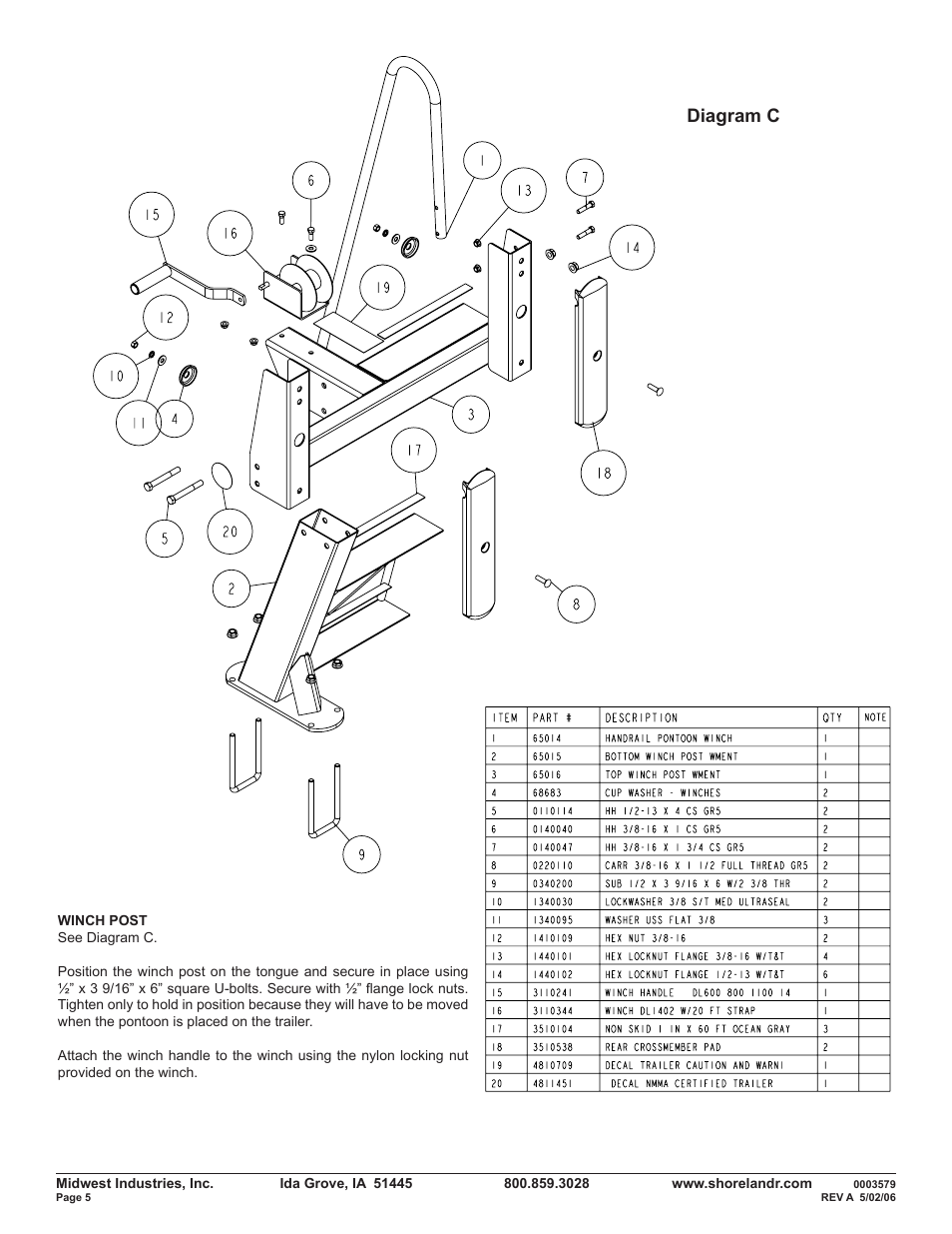 Diagram c | ShoreLand'r PT21BL User Manual | Page 5 / 8