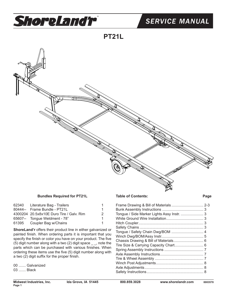 ShoreLand'r PT21L User Manual | 8 pages