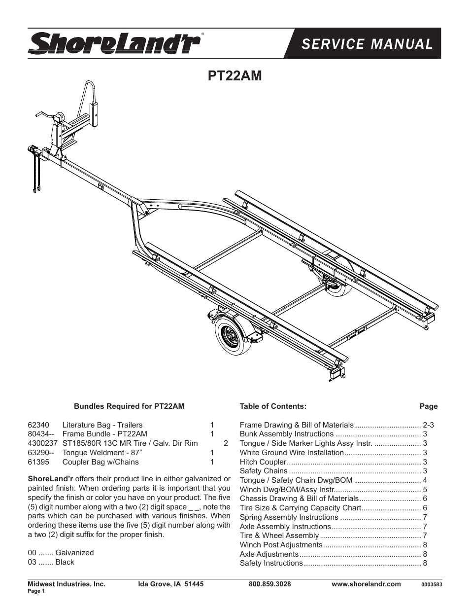 ShoreLand'r PT22AM User Manual | 8 pages