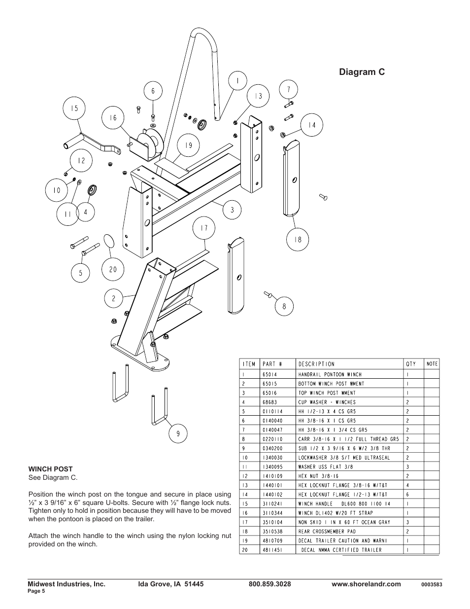 Diagram c | ShoreLand'r PT22AM User Manual | Page 5 / 8