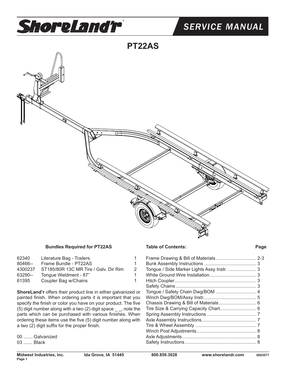 ShoreLand'r PT22AS User Manual | 8 pages