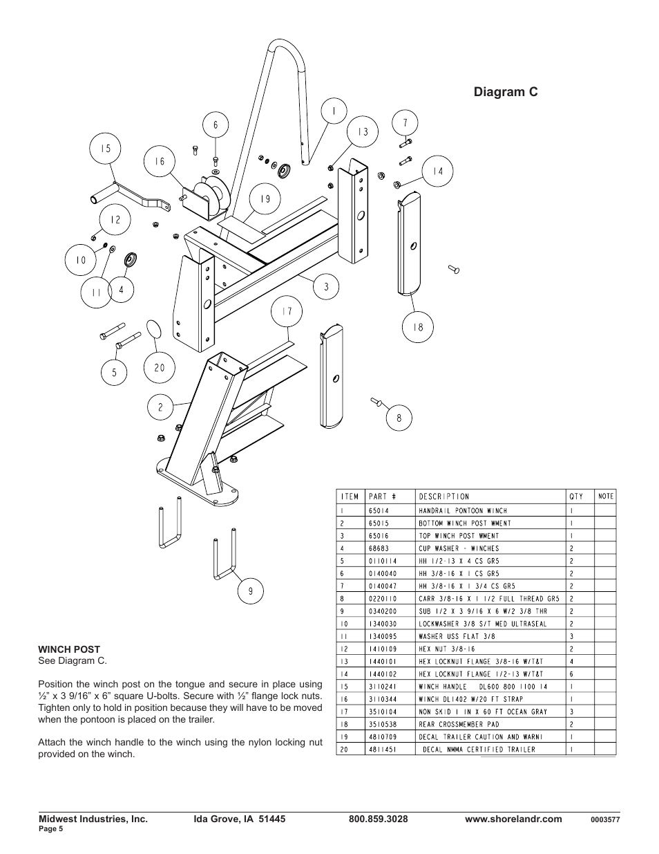 Diagram c | ShoreLand'r PT22AS User Manual | Page 5 / 8