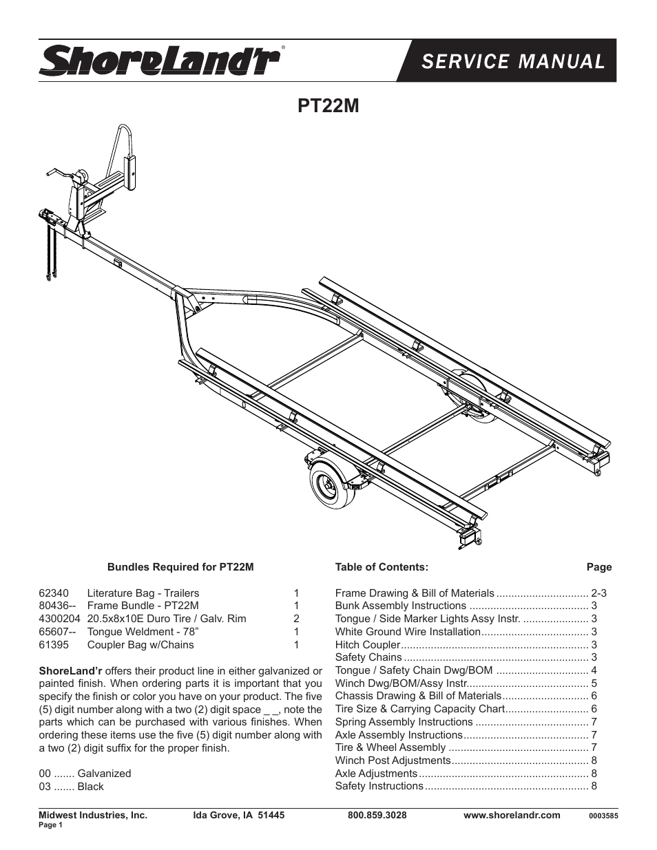 ShoreLand'r PT22M User Manual | 8 pages