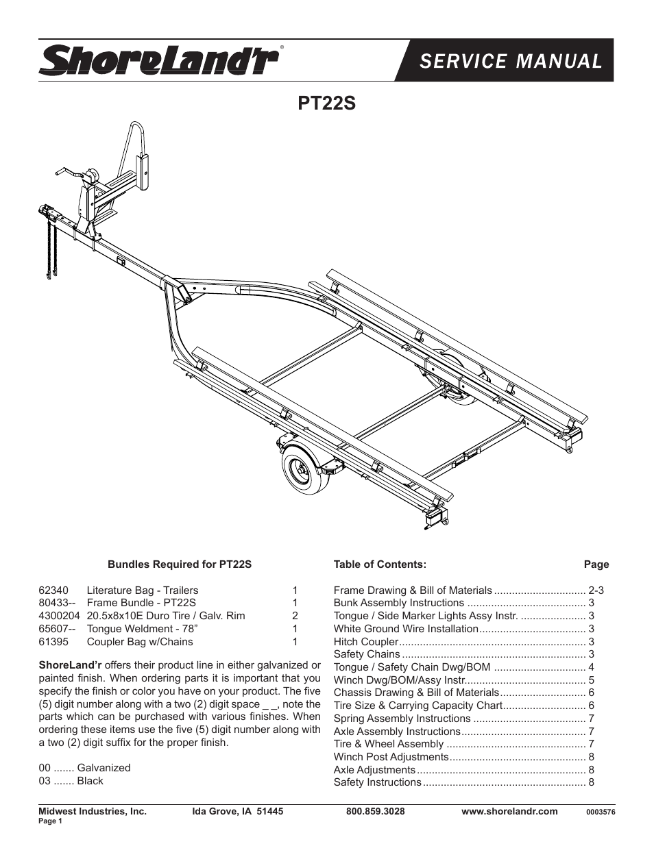 ShoreLand'r PT22S User Manual | 8 pages