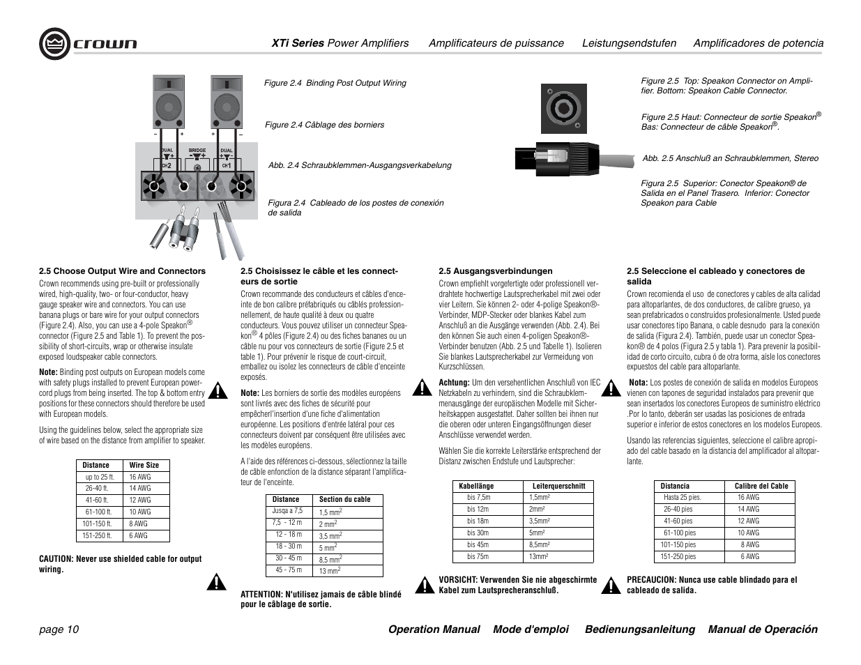 Crown Audio XTi 4000 User Manual | Page 10 / 44