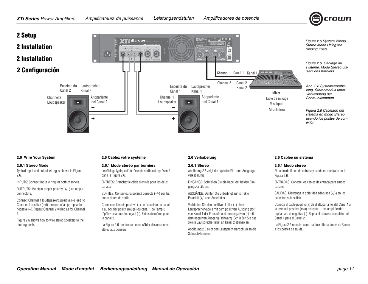 Crown Audio XTi 4000 User Manual | Page 11 / 44