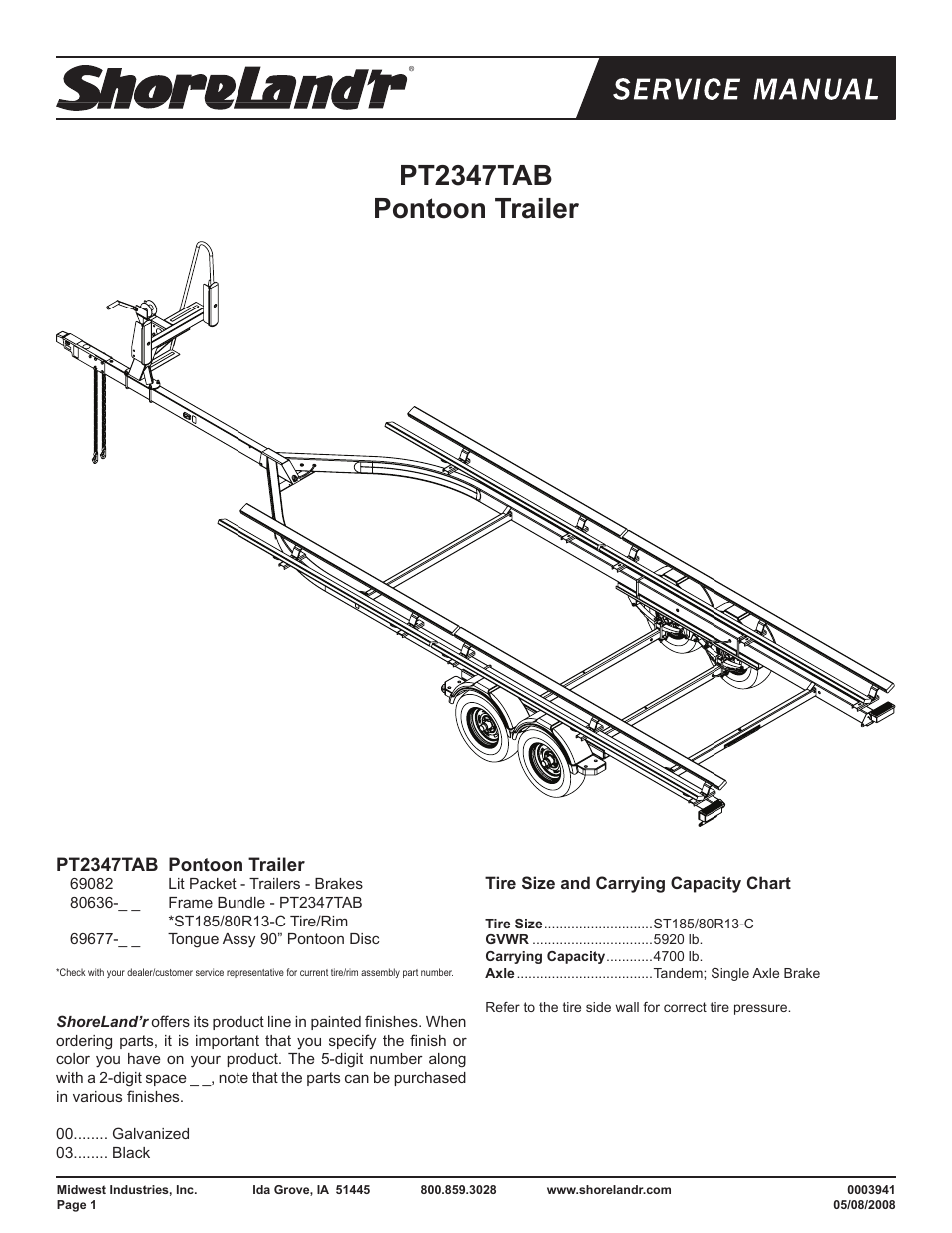 ShoreLand'r PT2347TAB User Manual | 12 pages