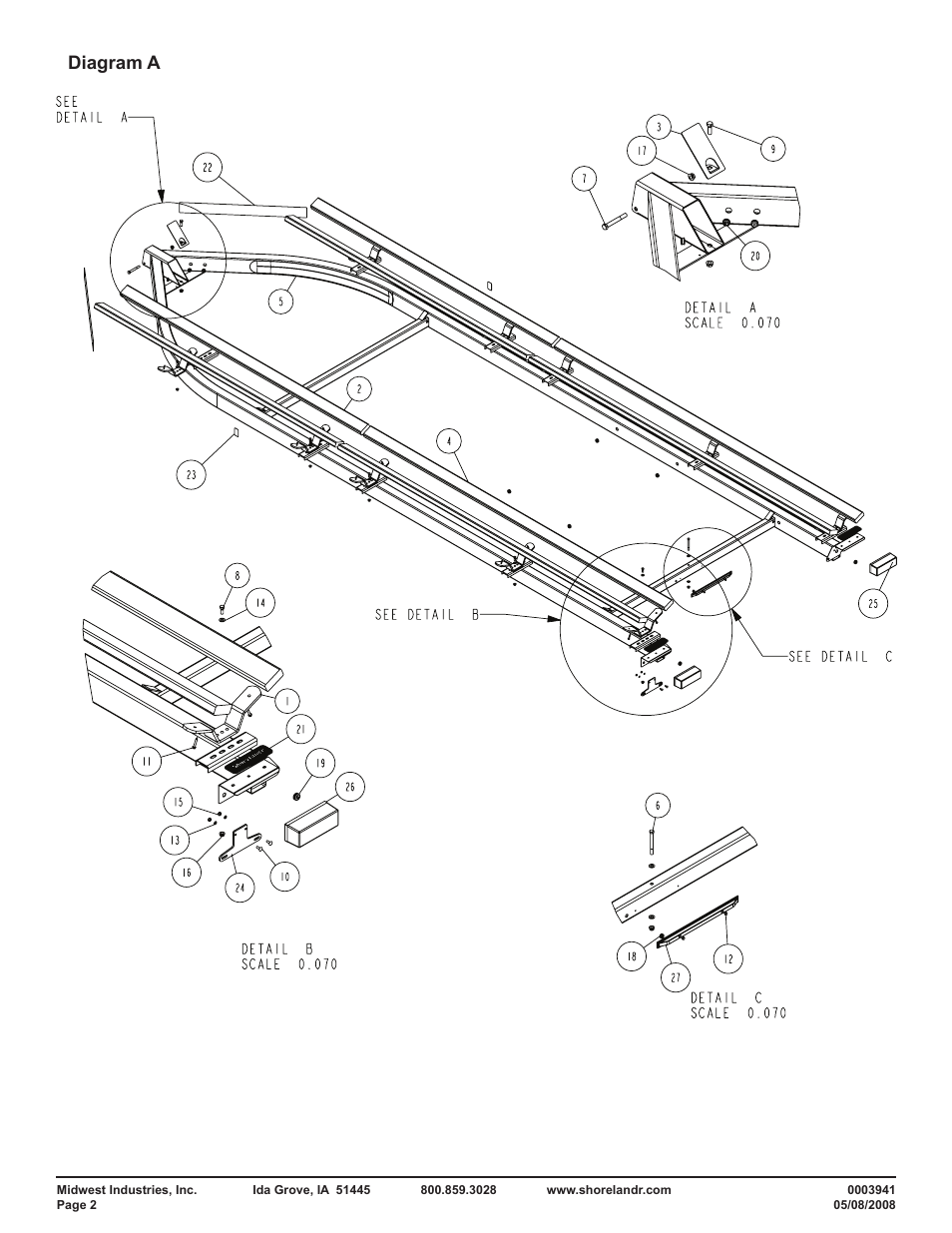 Diagram a | ShoreLand'r PT2347TAB User Manual | Page 2 / 12