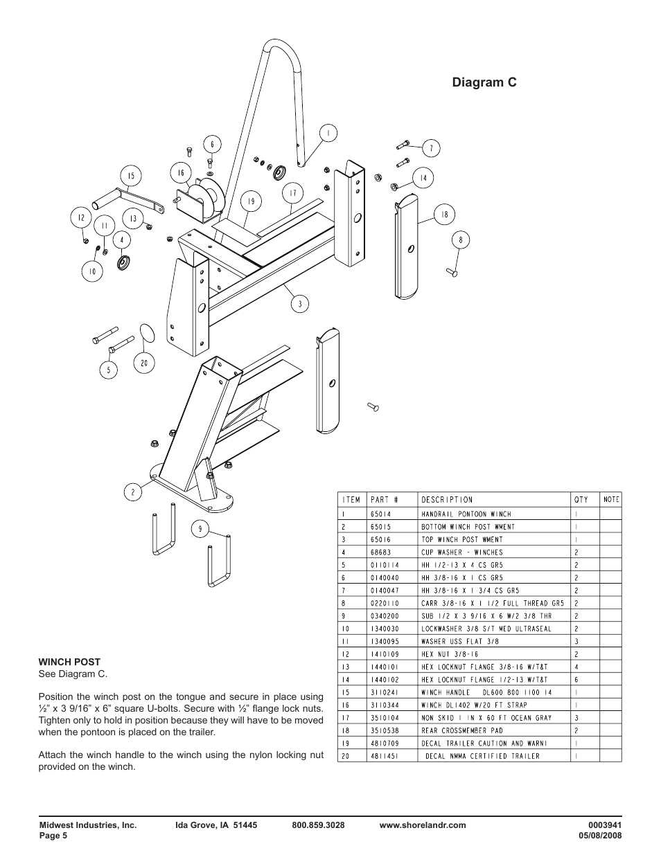 Diagram c | ShoreLand'r PT2347TAB User Manual | Page 5 / 12