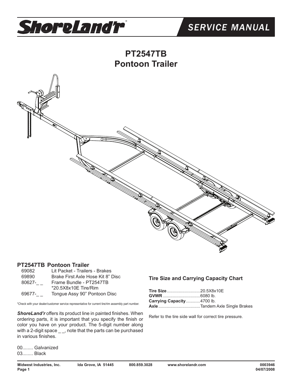 ShoreLand'r PT2547TB User Manual | 10 pages