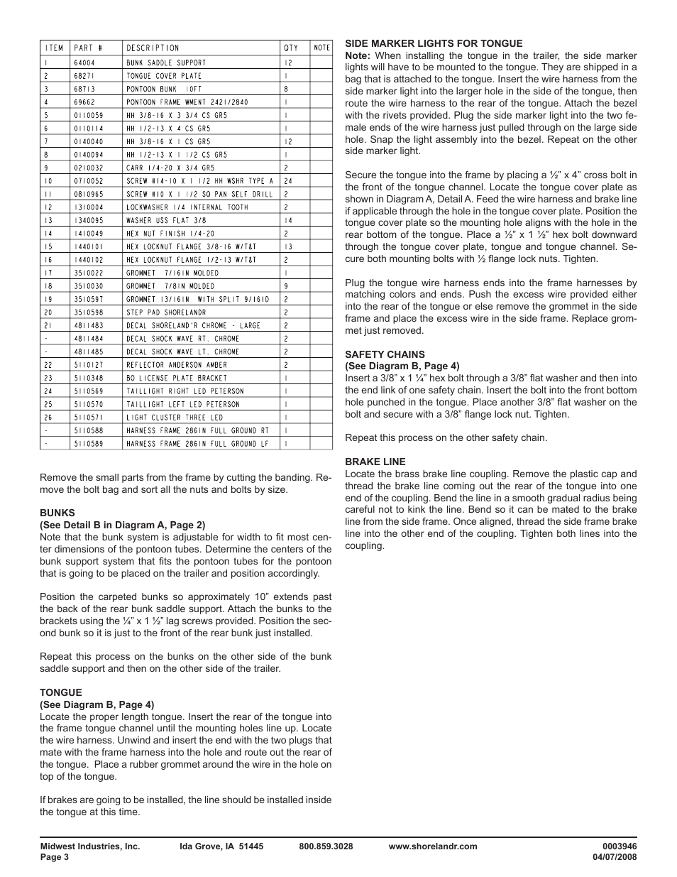 ShoreLand'r PT2547TB User Manual | Page 3 / 10