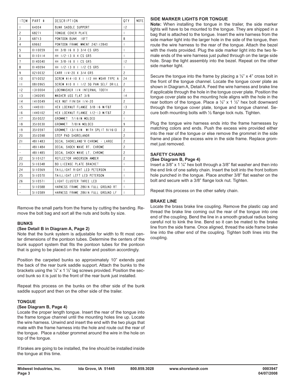 ShoreLand'r PT2547TBB User Manual | Page 3 / 10