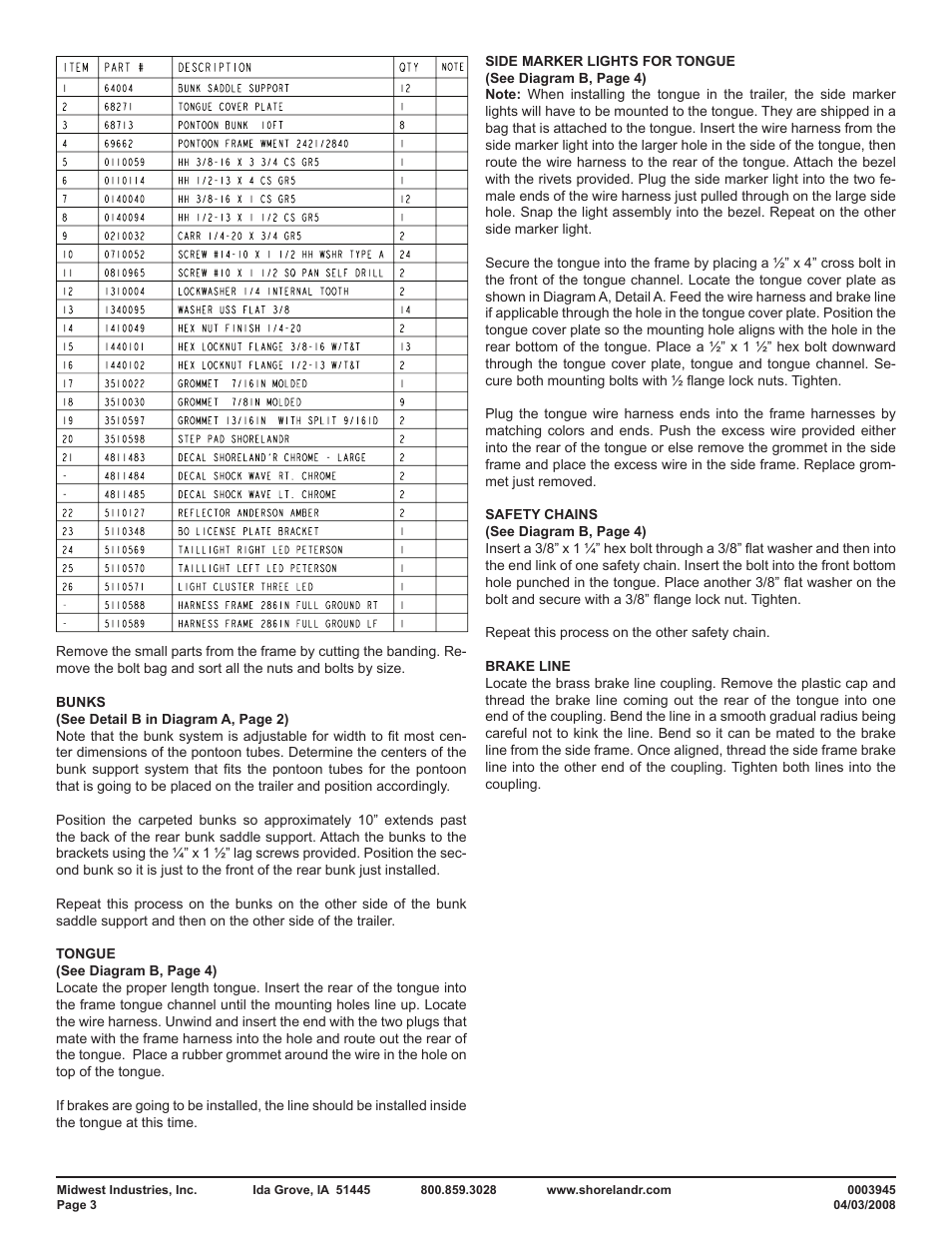 ShoreLand'r PT2555TABB User Manual | Page 3 / 10