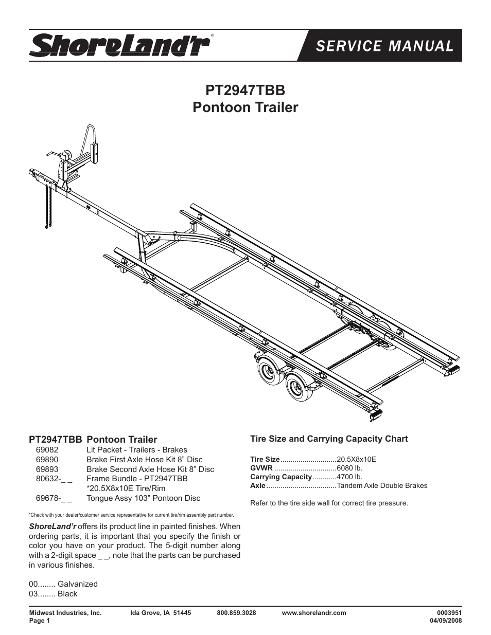 ShoreLand'r PT2947TBB User Manual | 10 pages