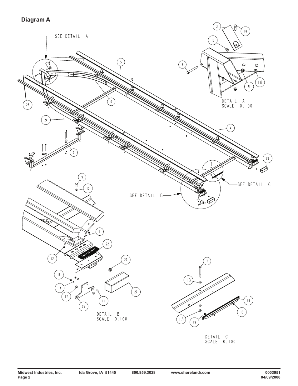 Diagram a | ShoreLand'r PT2947TBB User Manual | Page 2 / 10