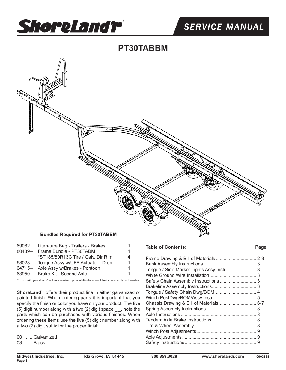 ShoreLand'r PT30TABBM User Manual | 10 pages