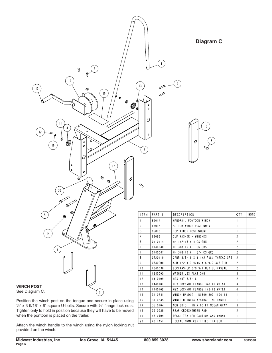 Diagram c | ShoreLand'r PT30TABBM User Manual | Page 5 / 10